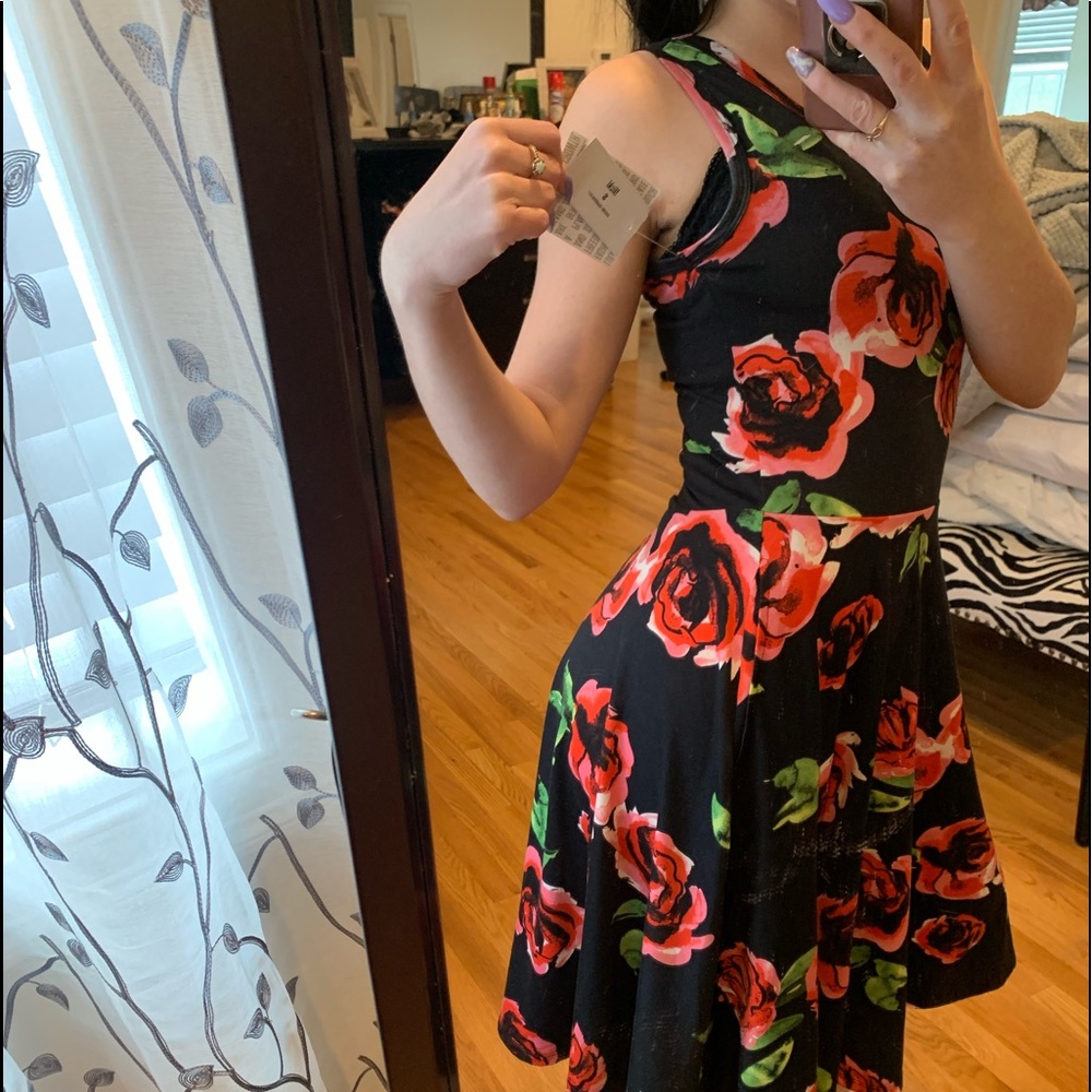 Lularoe Nicki floral print dress